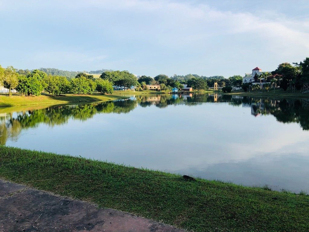 The lake at UPM Serdang on a clear morning